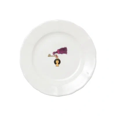 Hankook 1943 Thibaud Herem Objet 6" Plate (key) In White,pink,yellow