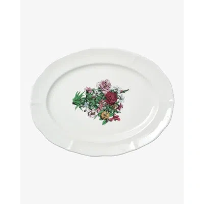 Hankook 1943 Thibaud Herem Objet Oval Platter (bouquet) In White