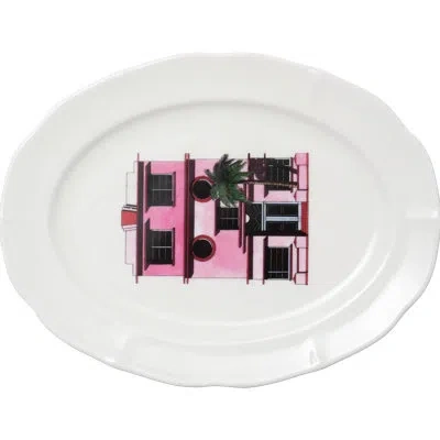 Hankook 1943 Thibaud Herem Objet Oval Platter (village) In White