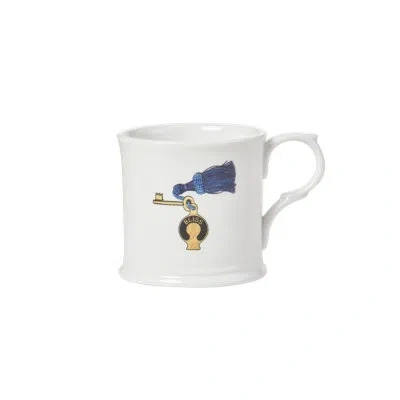 Hankook 1943 Thibaud Herem Objet Tea Mug (key) In White,blue,yellow