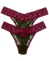 Hanky Panky 2pk Colorplay Thong In Green