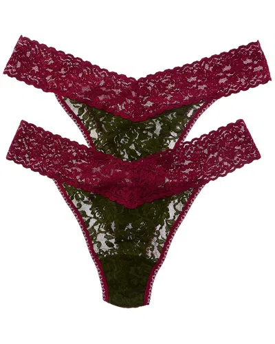 Hanky Panky 2pk Colorplay Thong In Green