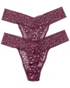Hanky Panky 2pk Crossdye Leopard Original Thong In Brown