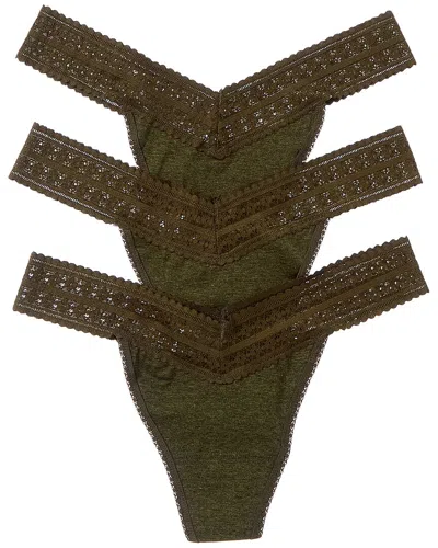 Hanky Panky 2pk Dreamease Original Thong In Green