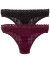 Hanky Panky 2pk Low-rise Thong In Multi