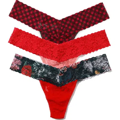 Hanky Panky 3-pack Low Rise Lace Thongs