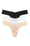 Hanky Panky 3-pack Low Rise Thong In Multi