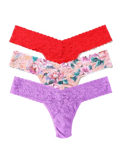 HANKY PANKY 3 PACK LOW RISE THONGS BUY MYSELF FLOWERS