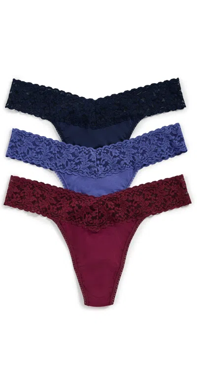 Hanky Panky 3 Pack Original Rise Thongs Holiday Cracker Box Multi