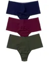 Hanky Panky 3pk Breathesoft High-rise Thong In Multi