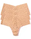 Hanky Panky 3pk Crossdyed Leopard Retro Thong In Brown