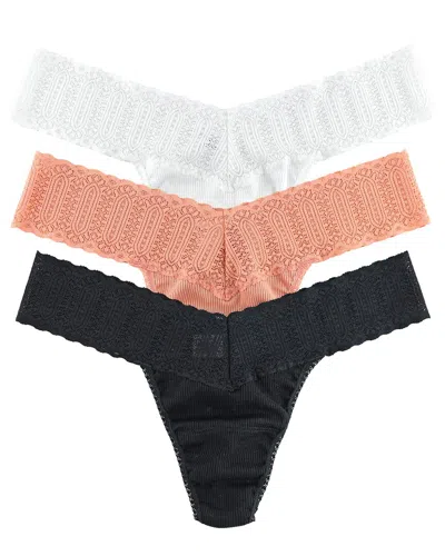 Hanky Panky 3pk Eco Rx Low Rise Thong In Multi