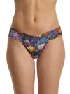Hanky Panky Printed Signature Lace Low Rise Thong In Multi