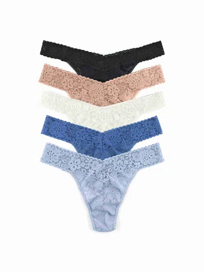 Hanky Panky 5 Pack Daily Lace® Original Rise Black Friday In Brown