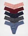 HANKY PANKY 5-PACK HOLIDAY LOW-RISE LACE THONGS