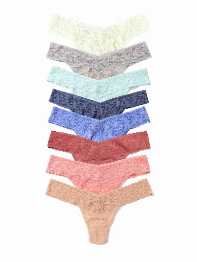 Hanky Panky 8 Pack 4911® Signature Lace® Low Rise Thong Black Friday In Multi