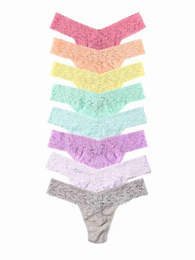 Hanky Panky 8 Pack 4911® Signature Lace® Low Rise Thong Black Friday In Multi
