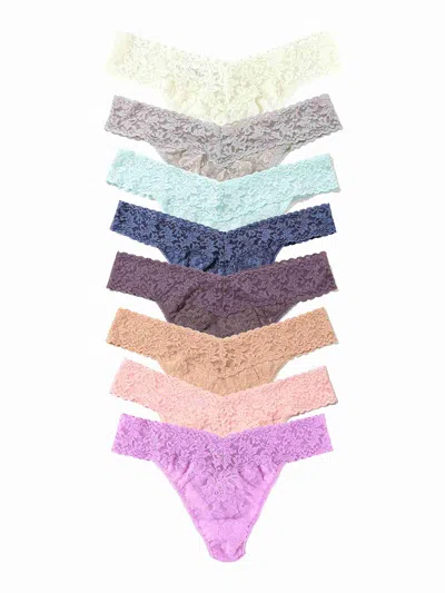 Hanky Panky 8 Pack Signature Lace® Original Rise Thong Black Friday In Multi