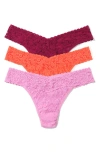 Hanky Panky Assorted 3-pack Lace Original Rise Thongs