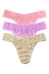 Hanky Panky Assorted 3-pack Lace Original Rise Thongs