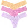 Hanky Panky Assorted 3-pack Low Rise Thongs In Multi