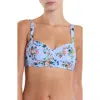Hanky Panky Balconette Bikini Top In Thankful (blue)