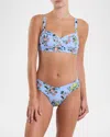 Hanky Panky Balconette Bikini Top In Thankful (blue)