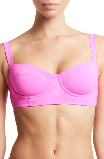 Hanky Panky Balconette Bikini Top In Unapologetic Pink