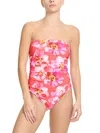 Hanky Panky Strapless Bandeau One-piece Swimsuit In Pink