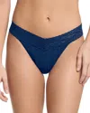 Hanky Panky Flora Lace Original Rise Thong In Night Owl