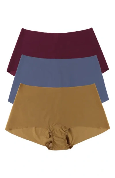Hanky Panky Breathe Assorted 3-pack Boyshorts In Grey