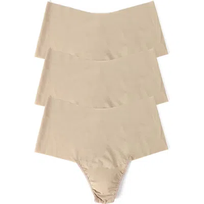 HANKY PANKY HANKY PANKY BREATHE ASSORTED 3-PACK HIGH WAIST THONGS