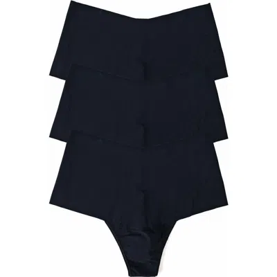 HANKY PANKY HANKY PANKY BREATHE ASSORTED 3-PACK HIGH WAIST THONGS