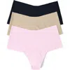 Hanky Panky Breathe Assorted 3-pack High Waist Thongs