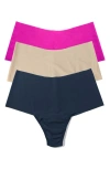 Hanky Panky Breathe Assorted 3-pack High Waist Thongs In Multi