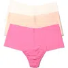 Hanky Panky Breathe Assorted 3-pack High Waist Thongs In Multi