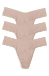 Hanky Panky Breathe Assorted 3-pack V-cut Thongs In Neutral
