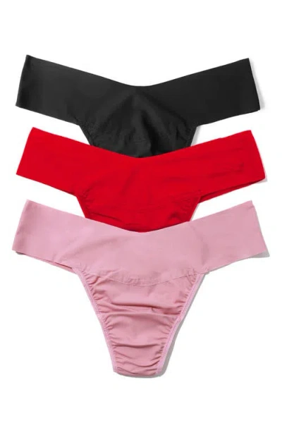 Hanky Panky Breathe Assorted 3-pack V-cut Thongs In Multi