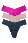 Hanky Panky Breathe Assorted 3-pack V-cut Thongs In Multi