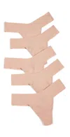 Hanky Panky Breathe Natural Thong 5 Pack Taupe
