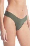 Hanky Panky Breathe Natural Thong In Pine Tree