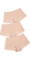 Hanky Panky Breathe Soft Boy Shorts 3 Pack Taupe In Taupe
