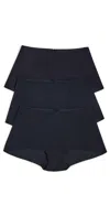 Hanky Panky Breathe Soft Boyshorts 3 Pack Black In Black