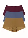 Hanky Panky Breathe Assorted 3-pack Boyshorts In Grey