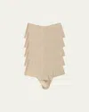 Hanky Panky Breathe 5-pack High Waist Thongs In Taupe