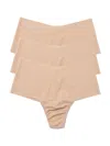 Hanky Panky Breathesoft® High Rise Thong 3 Pack In Brown