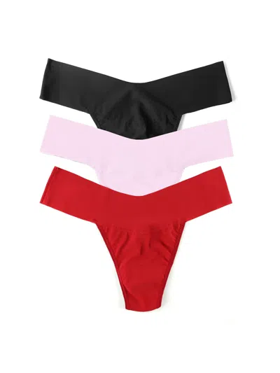 Hanky Panky Breathesoft™ Natural Rise Thong 3 Pack In Multi