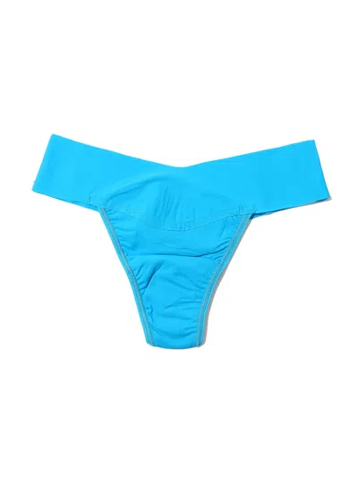 Hanky Panky Breathesoft® Natural Rise Thong In Blue