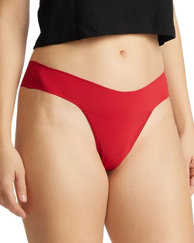 Hanky Panky Breathesoft Natural Rise Thong In Red