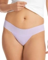Hanky Panky Breathesoft Natural Rise Thong In Wisteria Purple